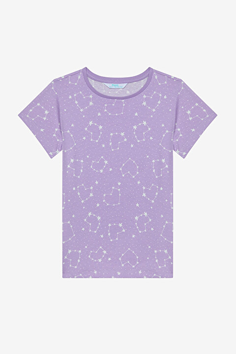 Girls Heart Star 2in1 Multi Colour PJ Set - 3