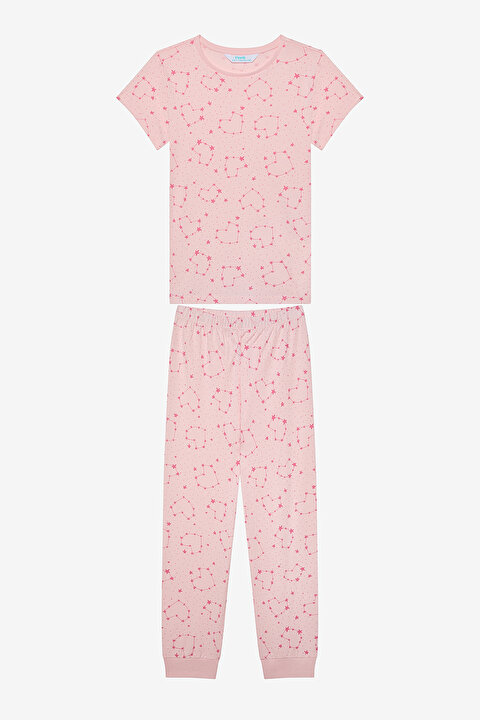 Girls Heart Star 2in1 Multi Colour PJ Set - 5