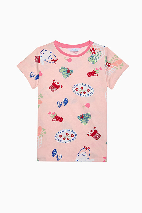 Kız Çocuk Local Pamuklu Çok Renkli 2li Pijama Takımı - 3