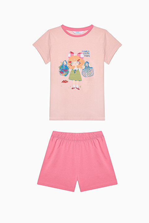 Kız Çocuk Local Pamuklu Çok Renkli 2li Pijama Takımı - 5