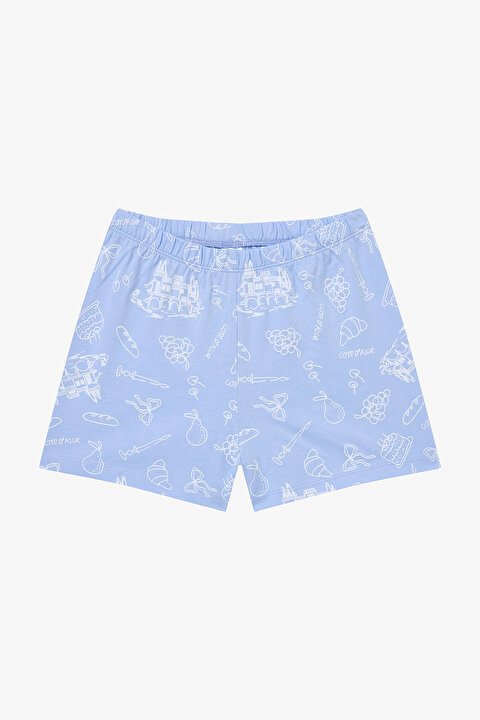 Kız Çocuk Cote D'Azur Pamuklu Çok Renkli 2li Pijama Takımı - 3