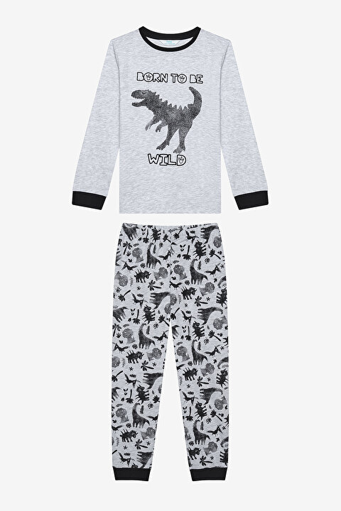 Boys Wild Dino 2in1 Multi Colour PJ Set - 5
