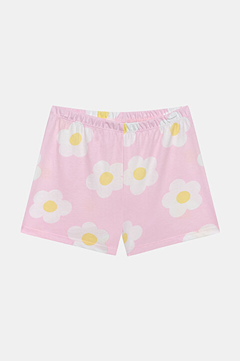 Kız Çocuk Daisy Çok Renkli Pamuklu Pijama Takımı - 6