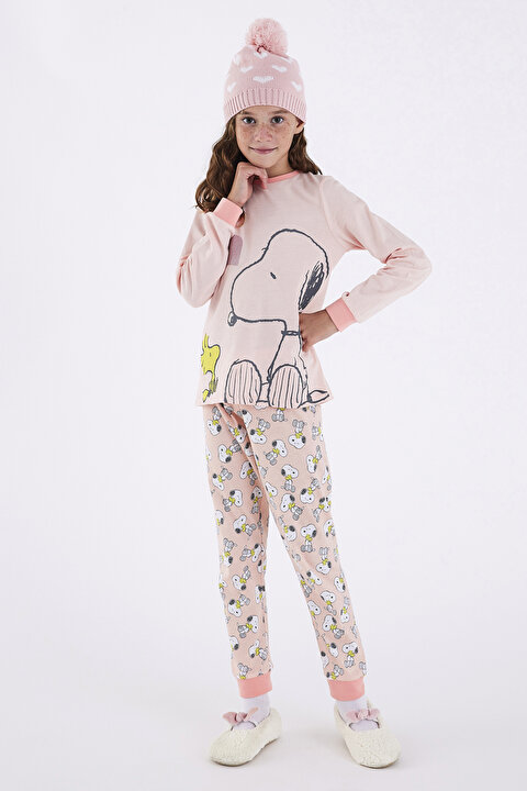 Girls Snoopy Shiny Fam 2in1 Pj Set - 3