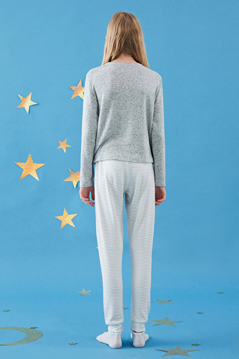 Teen Wave Letter 2li Pijama Takımı - 4