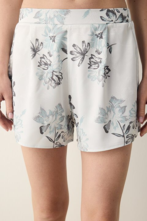 CamilleSatenAçıkGriŞortPijamaAltı