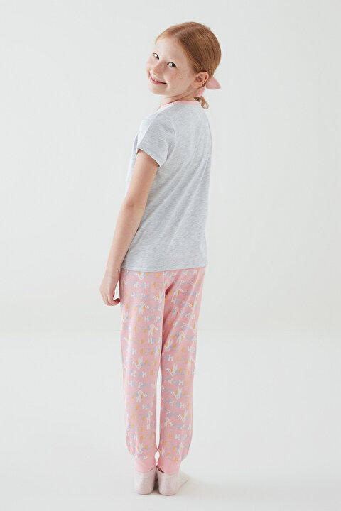 Çok Renkli Kız Çocuk Happy Bugs 2li Pijama Takımı - 4