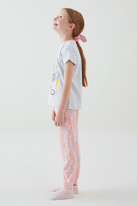 Çok Renkli Kız Çocuk Happy Bugs 2li Pijama Takımı - 5