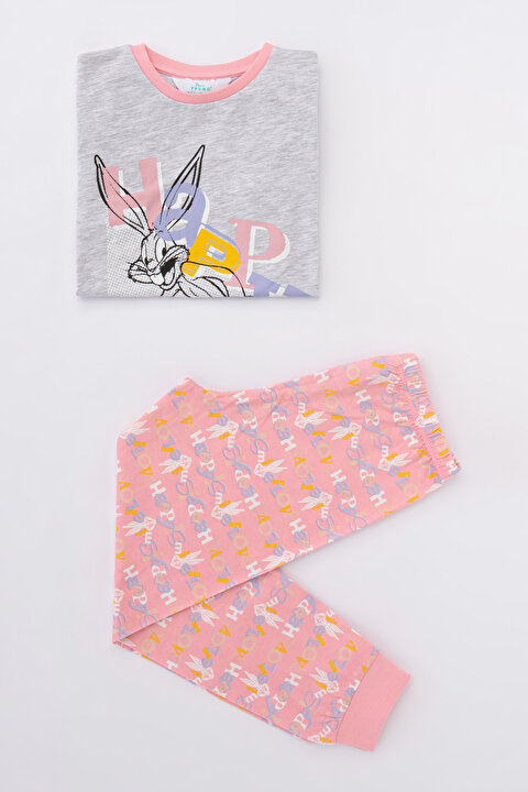 Çok Renkli Kız Çocuk Happy Bugs 2li Pijama Takımı - 6