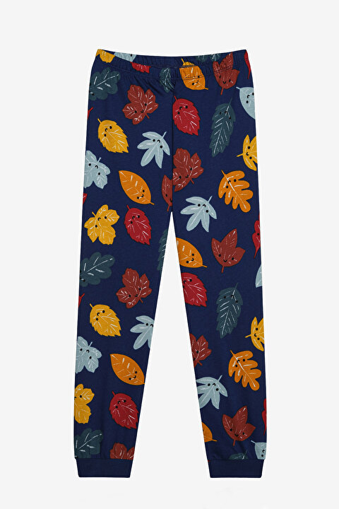 Pamuklu Erkek Çocuk Leaves 2li Çok Renkli Pijama Takımı - 7