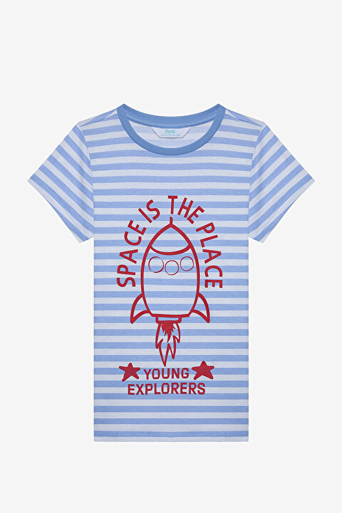 Erkek Çocuk Space Boy Pamuklu 2li Çok Renkli Pijama Takımı - 6