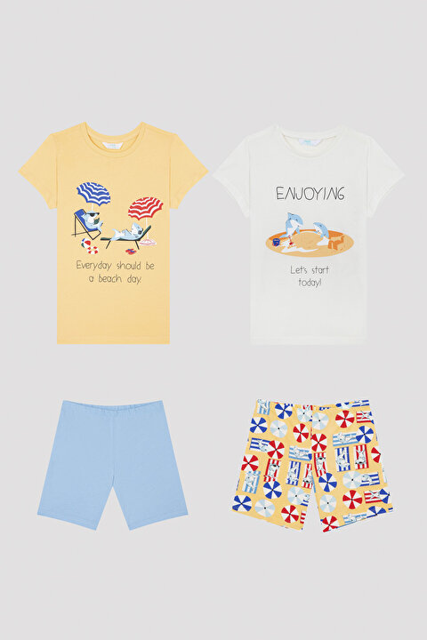 Boys Sharks On The Beach SSS 2in1 PJ Set - 7
