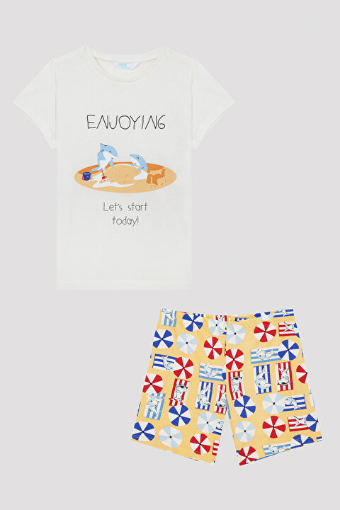 Boys Sharks On The Beach SSS 2in1 PJ Set - 9