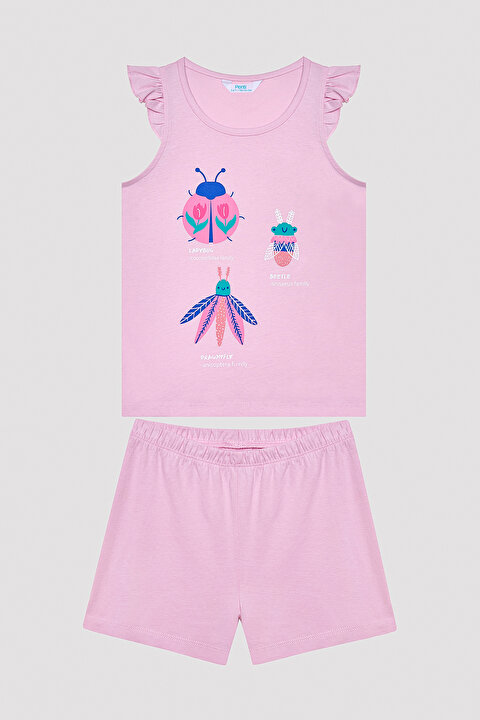 Kız Çocuk Beetle Pamuklu 2li Pijama Takımı - 5