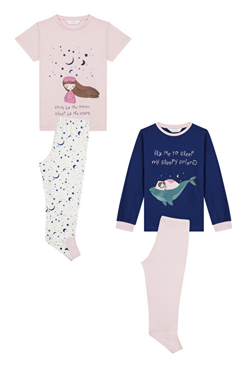 Girls Whaley Sleepy 4 In 1 Pj Set PNAQKNIF19SK-MIX - MIX - Penti