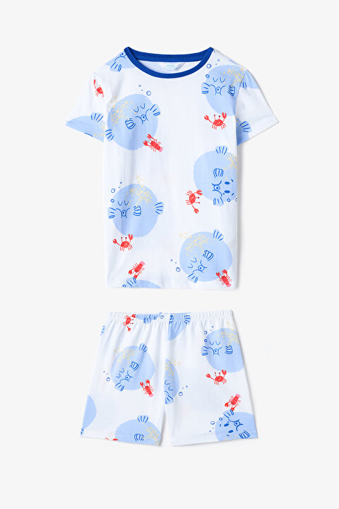 Erkek Çocuk Pufferfish Pamuklu 2li Pijama Takımı - 5