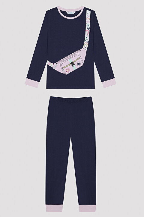 Kız Çocuk College Girl LS Pamuklu 2li Pijama Takımı - 7