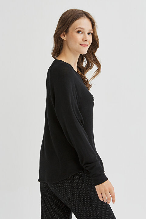 Siyah Meditate Sweatshirt - 4