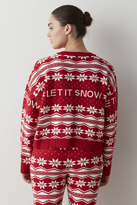 Let It  Snow Knit Sweatshirt - 5