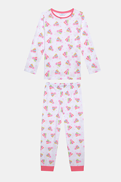 Girls Badminton 2in1 Multi Colour PJ Set - 3