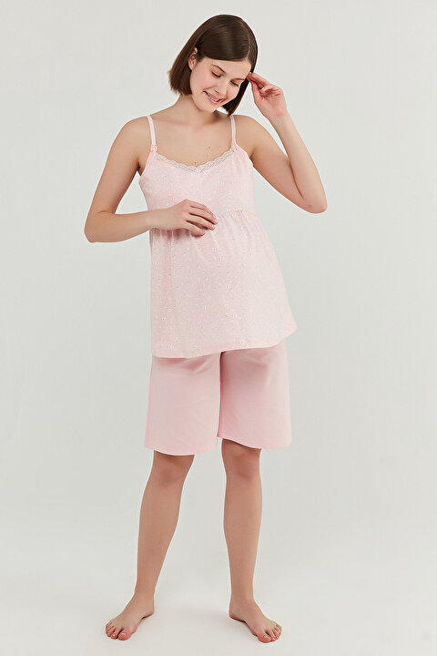 Gül Kurusu Mama Pink Ditsy Atlet - 6