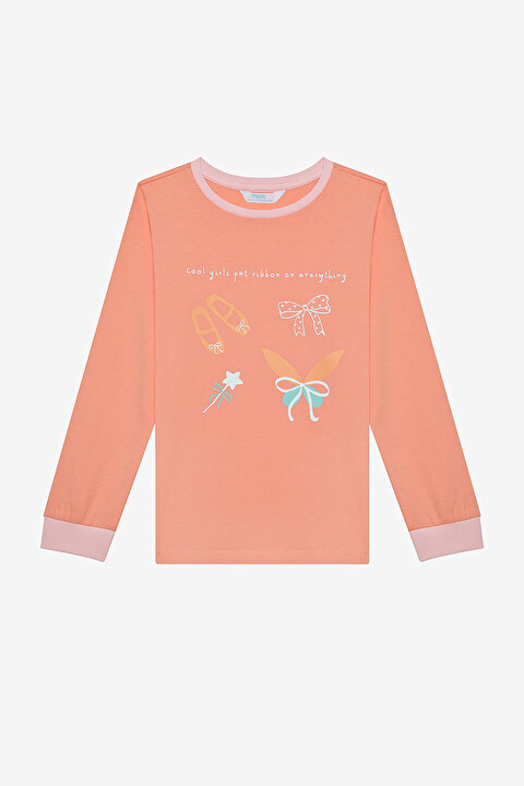 Girls Put On Ribbon 2in1 Multi Colour PJ Set - 6