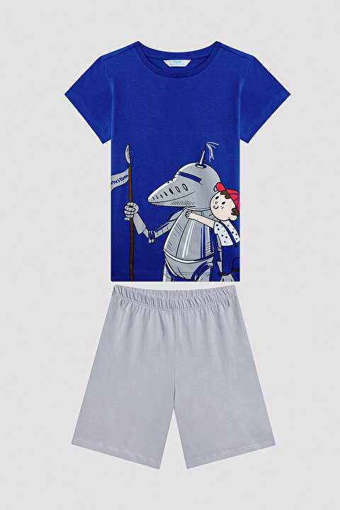 Erkek Çocuk Knight Pamuklu Çok Renkli 2li Pijama Takımı - 5