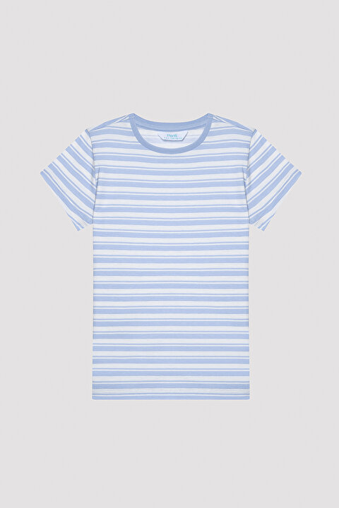 Erkek Çocuk Stripe Çok Renkli Pamuklu 2li Pijama Takımı - 3