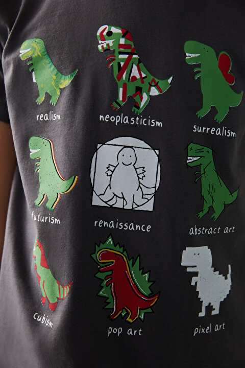Boys Dinosaur Artist Printed 2in1 PJ Set - 5