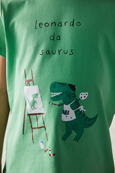 Boys Dinosaur Artist Printed 2in1 PJ Set - 6