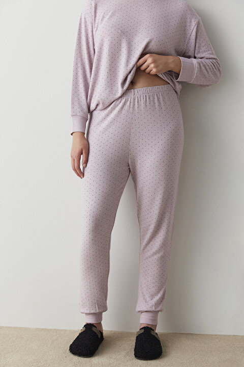 Pinkish Dots Cuff Pantolon - 4