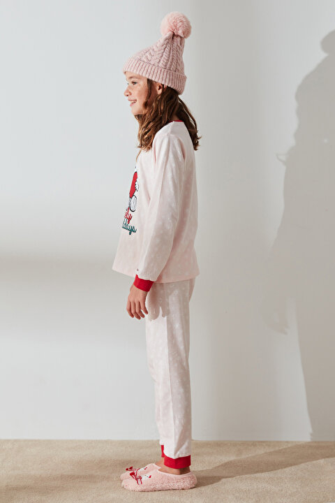 Kız Çocuk Snoopy 2li Pijama Takımı - 3