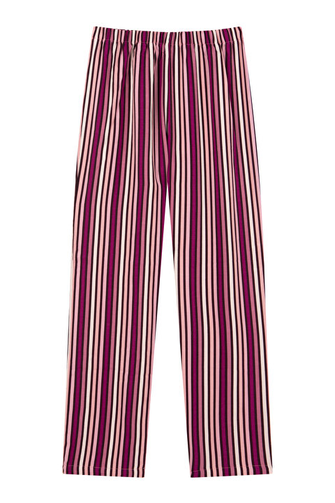 Mürdüm Burgundy Stripe SS Gömlek Pantolon Pijama  Takımı - 3