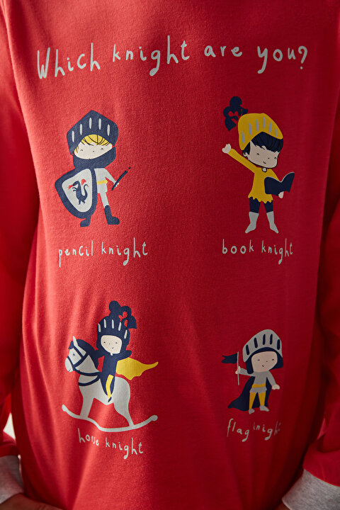 Erkek Çocuk Castle Uzun Kollu Pamuklu 2'li Pijama Takımı - 4