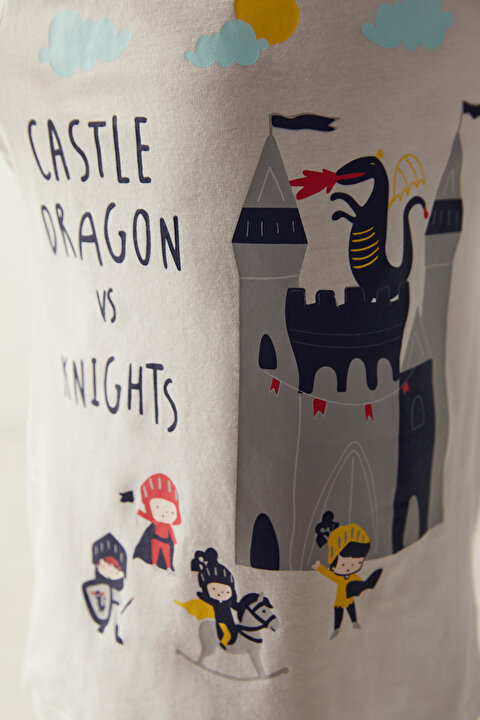 Erkek Çocuk Castle Uzun Kollu Pamuklu 2'li Pijama Takımı - 5