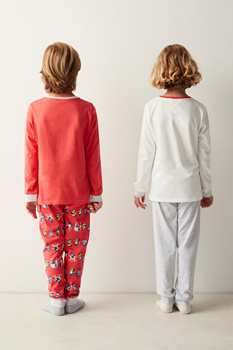 Erkek Çocuk Castle Uzun Kollu Pamuklu 2'li Pijama Takımı - 6