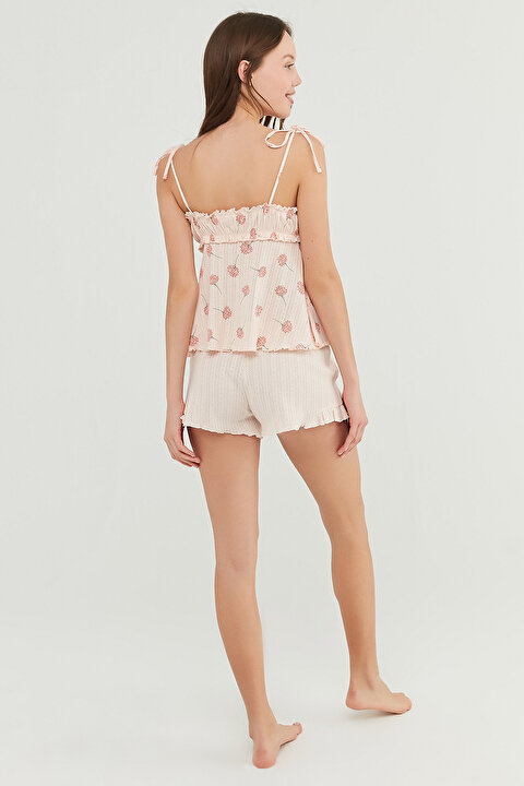 Ixıa Flowers Pointel Atlet Pijama Üstü - 5