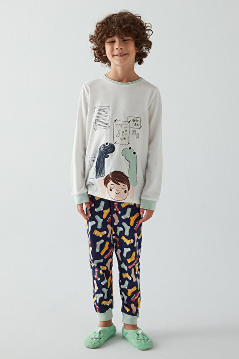 Erkek Çocuk Lost Sock 4lü Pijama Takımı - 4