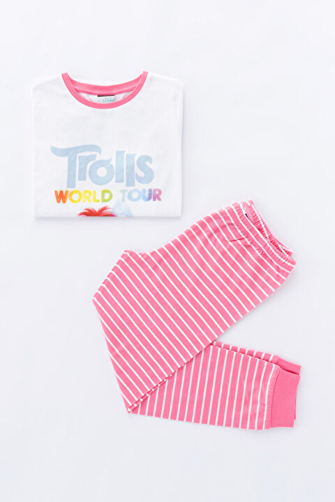 Kız Çocuk Troll Glitter 2Li Pijama Takımı - 5