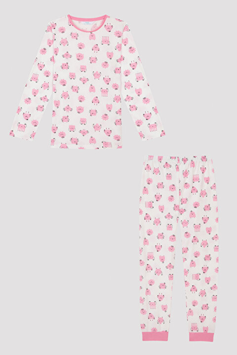 Girls Pinky Monster CK LS 2 Pack Pyjama Set PNWTH1U223SK-MIX