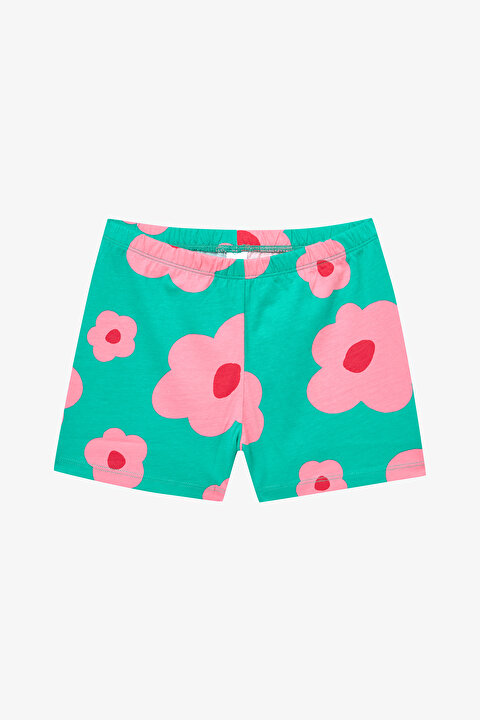 Kız Çocuk Flowers Pamuklu Çok Renkli 2li Pijama Takımı - 7