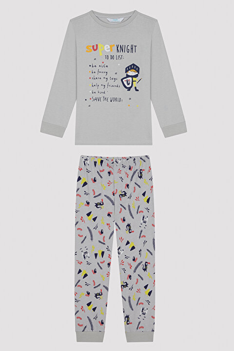 Erkek Çocuk Superknight Pamuklu 2li Pijama Takımı - 9