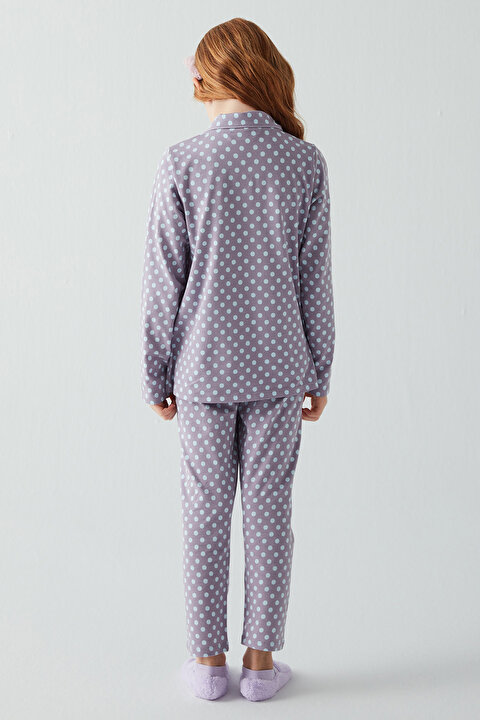 Kız Çocuk Better Dot 2li Gömlek Pijama Takımı - 4