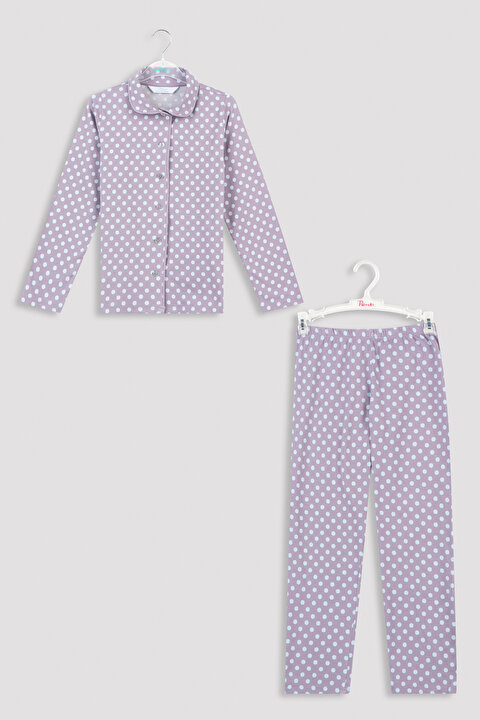 Kız Çocuk Better Dot 2li Gömlek Pijama Takımı - 6
