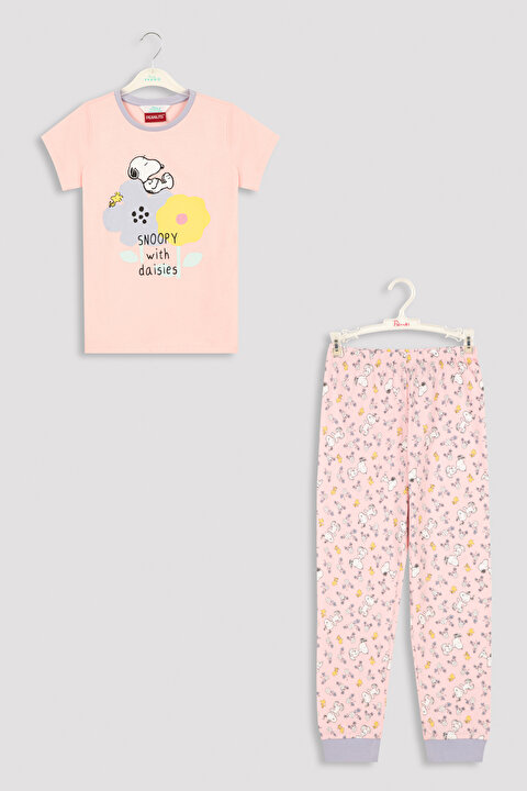 A.Pembe Snoopy Daisy 2li Pijama Takımı - 6