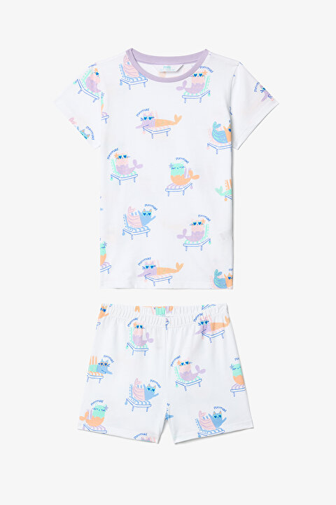 Kız Çocuk Purrmaid Pamuklu 2li Pijama Takımı - 5