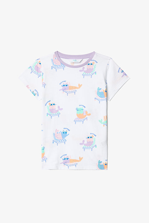 Kız Çocuk Purrmaid Pamuklu 2li Pijama Takımı - 6