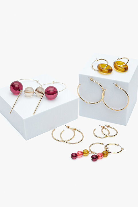 Bel Gold Color Earrings Set - 5