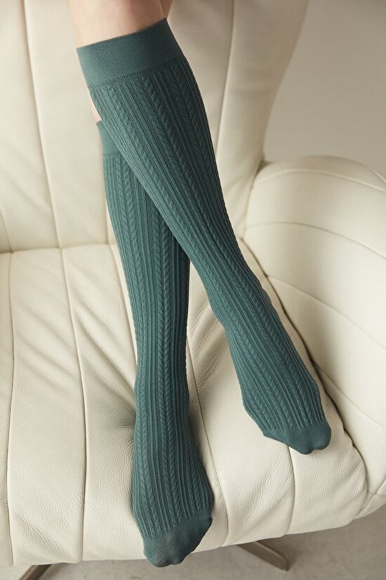 Knit Yeşil Pantolon Çorabı-Pentilicious - 1
