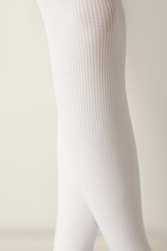 Pretty Warm Beyaz Külotlu Çorap - 3